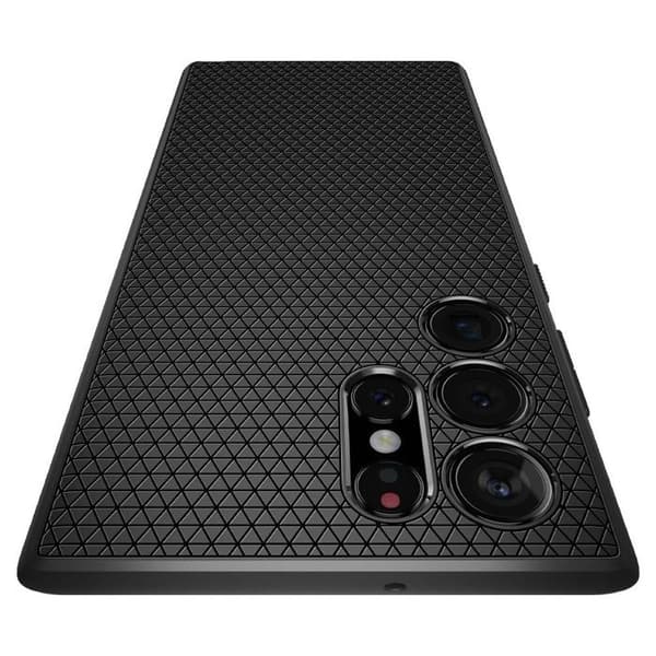 Fodral - SPIGEN - Liquid Air - Svart - Elegant skydd - Trådlös laddare kompatibel
