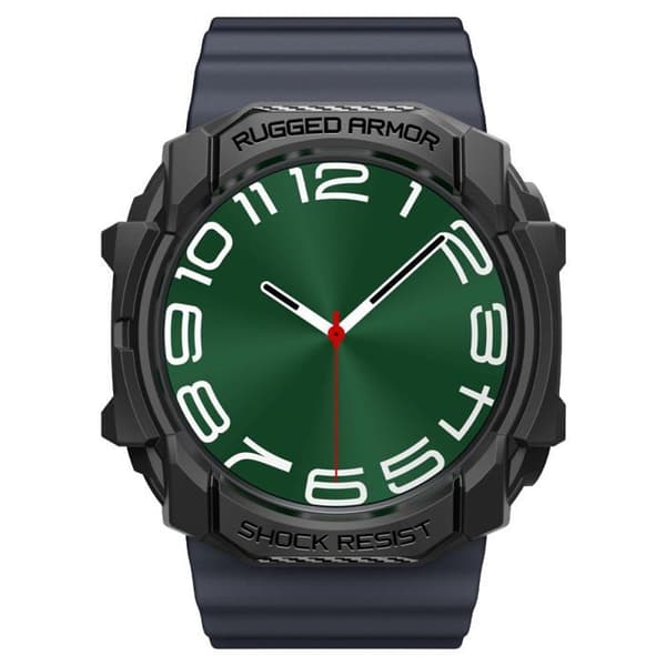 Skyddsfodral - SPIGEN - Samsung Galaxy Watch Ultra 47mm - Stel - Svart - Robust rustning