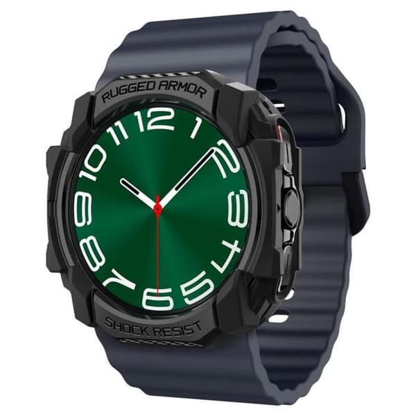 Skyddsfodral - SPIGEN - Samsung Galaxy Watch Ultra 47mm - Stel - Svart - Robust rustning