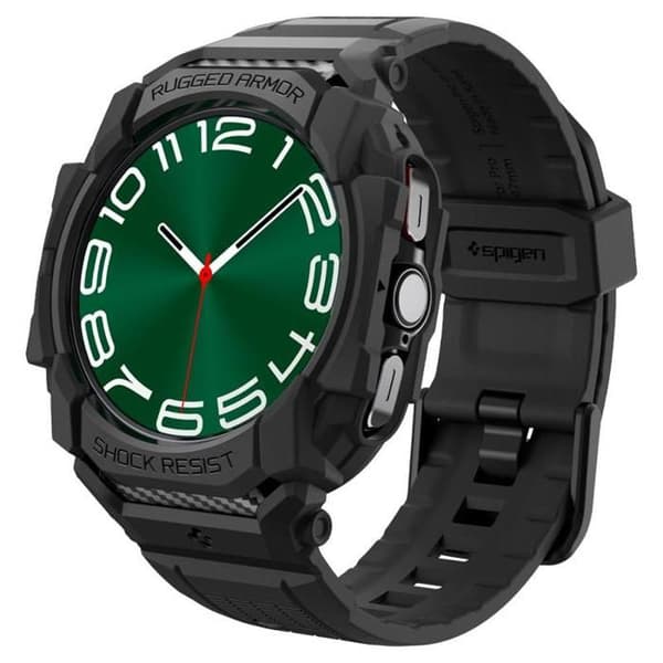 Skyddsfodral - SPIGEN - Samsung Galaxy Watch Ultra 47mm - Stel - Svart - Rugged Armor Pro
