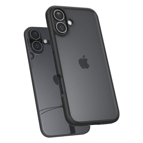 Skyddsskal - Spigen - iPhone 16 - Semihardt - Matt svart - Optimal skydd