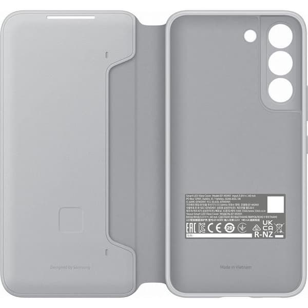 Coque - Samsung - Galaxy S22 - Smart LED View - Ljusgrå - Hård - Fodral