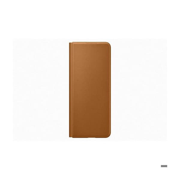 Läderfodral - SAMSUNG - Z Fold3 - Ljusbrun - Flik - Halvstyv