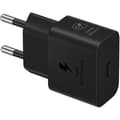 Miniatyrbild 5 av 6: Samsung mobiltelefon laddare 25W nätladdare Med USBC kabel Svart