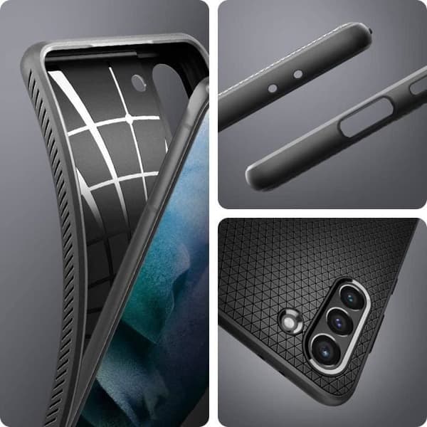 Fodral - Spigen - Liquid Air - Svart - TPU - Kompatibel Samsung Galaxy S21 Plus