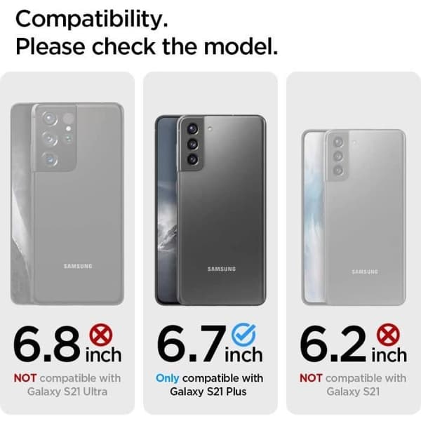 Fodral - Spigen - Liquid Air - Svart - TPU - Kompatibel Samsung Galaxy S21 Plus
