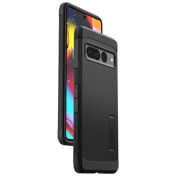 Coque - SPIGEN - Tough Armor - Google Pixel 7 Pro - Svart - Dubbel skydd - Semi-styv