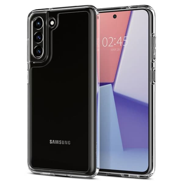 Fodral till Samsung Galaxy S21 FE - Spigen - Ultra Hybrid - Genomskinlig - Silikon - Stel
