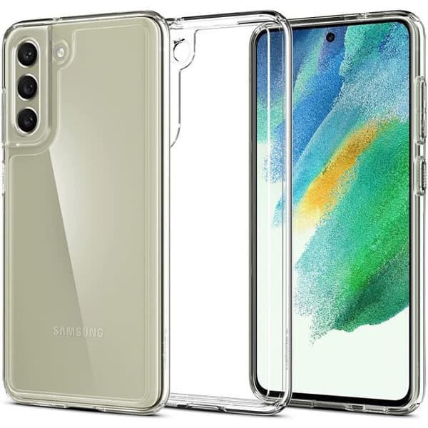 Fodral till Samsung Galaxy S21 FE - Spigen - Ultra Hybrid - Genomskinlig - Silikon - Stel