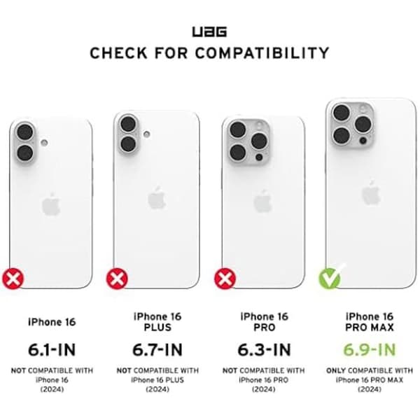 Urban Armour Gear Metropolis LT MS-fodral Kompatibel med Apple iPhone 16 Pro Max-fodral (skydd av militärklass,