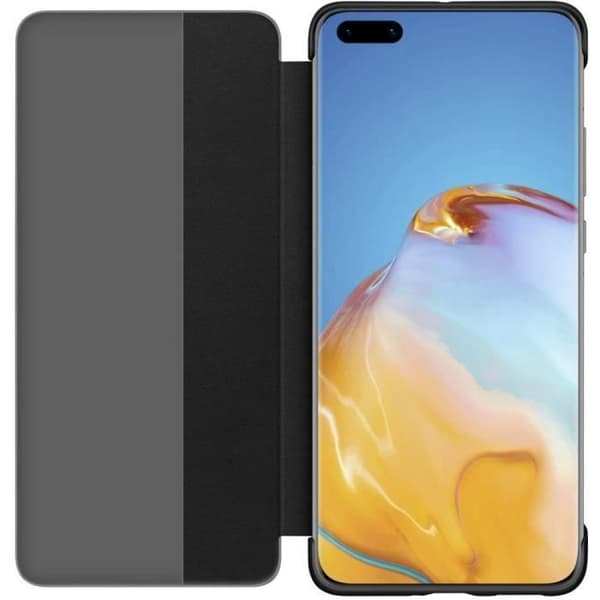 Plånboksfodral - HAMA - Smart View Flip Cover - Huawei P40 Pro - Syntetiskt läder - Svart
