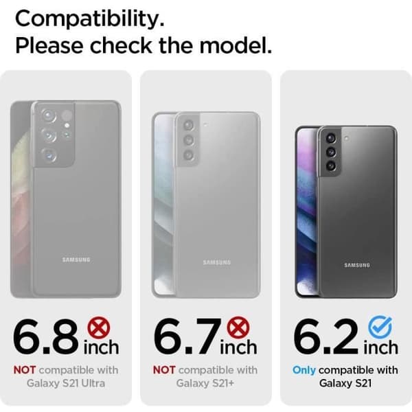 Fodral - Spigen - Tuff rustning - Svart - Dubbellager - Stativ - Kompatibel Galaxy S21