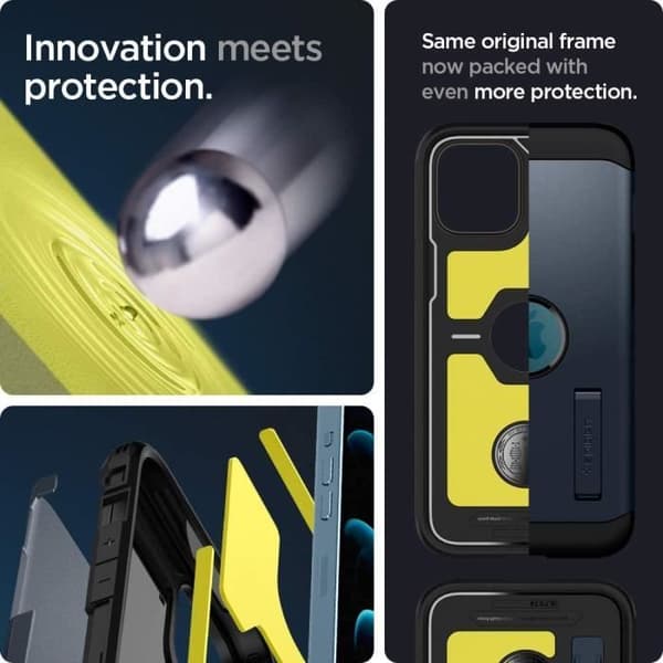 Fodral - Spigen - Tuff rustning - Stötsäker - Stöd för stöd - iPhone 12 Pro Max (6,7") 2020