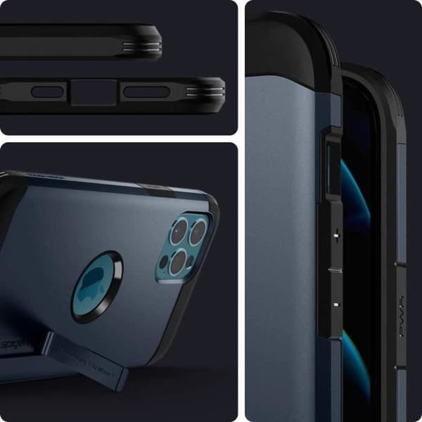 Fodral - Spigen - Tuff rustning - Stötsäker - Stöd för stöd - iPhone 12 Pro Max (6,7") 2020