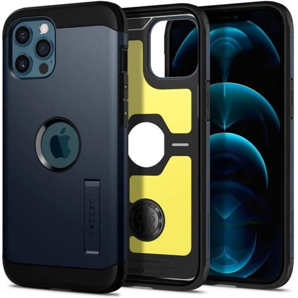 Fodral - Spigen - Tuff rustning - Stötsäker - Stöd för stöd - iPhone 12 Pro Max (6,7") 2020