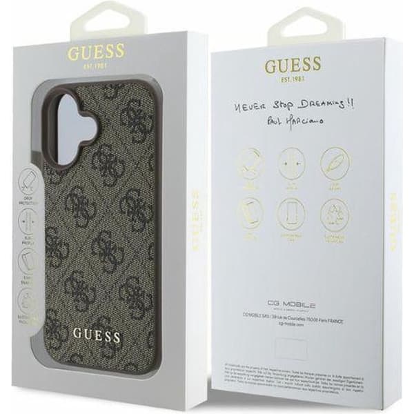 Skal till iPhone 16 Plus - Guess Hardcase 4G Classic (GUHCP16MG4GFBR) - Brun