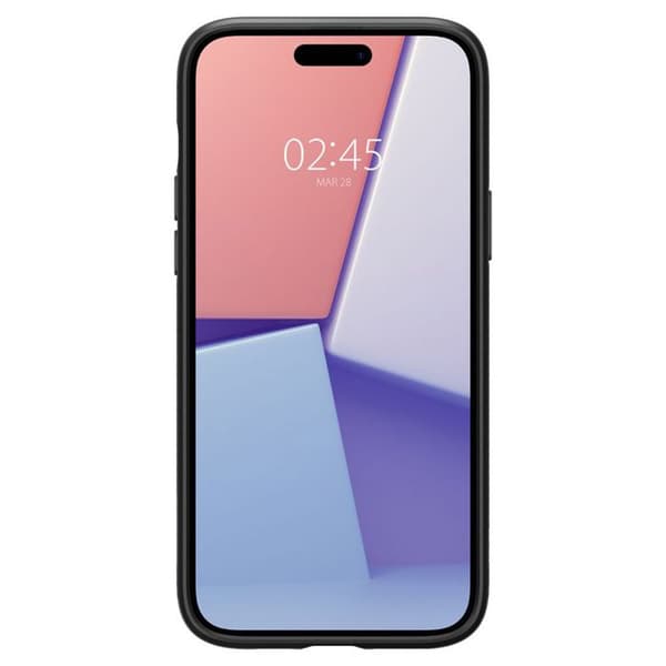 Skyddsfodral - Spigen - Liquid Air - Mattsvart - Flexibel - Anti-chock - Anti-repa
