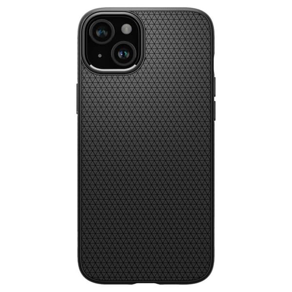 Skyddsfodral - Spigen - Liquid Air - Mattsvart - Flexibel - Anti-chock - Anti-repa