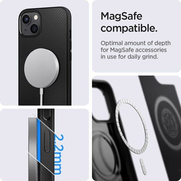 Coque telefon - bumper telefon Spigen - ACS03680 - Mag Armor Magfit Coque för iPhone 13 Mini MagSafe - Matt svart