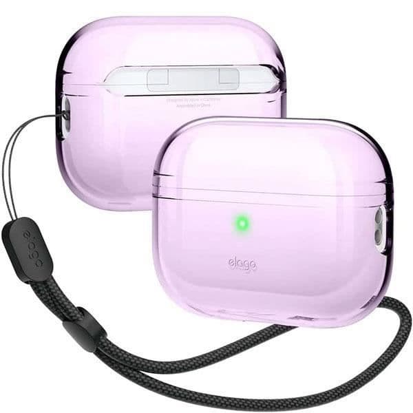 Elago genomskinligt fodral med nylonsnodd för AirPods Pro 2 Lavender