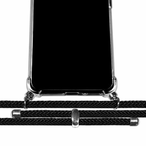 Tumundosmartphone - TMS69994 - Transparent hängande fodral för Vivo Y52 5G / Y72 5G med svart sladd