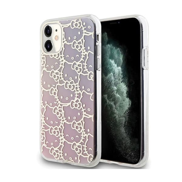 Mobilskal - Hello Kitty - iPhone 11 - IML Gradient Electrop - Kitty Head - Stötskydd
