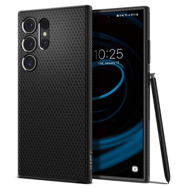 Spigen Liquid Air - Fodral till Samsung Galaxy S24 Ultra - Mattsvart