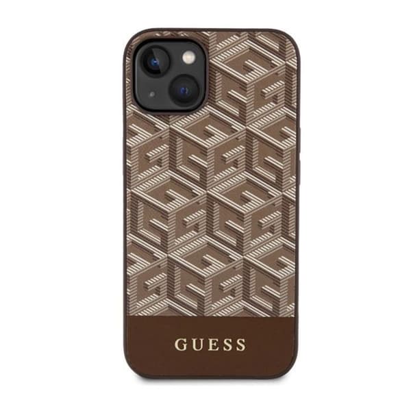 Telefonfodral - telefonbumper Guess GUHMP14MHGCFSEW Hårt fodral för iPhone 14 Plus 6,7'' Brun