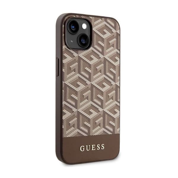 Telefonfodral - telefonbumper Guess GUHMP14MHGCFSEW Hårt fodral för iPhone 14 Plus 6,7'' Brun