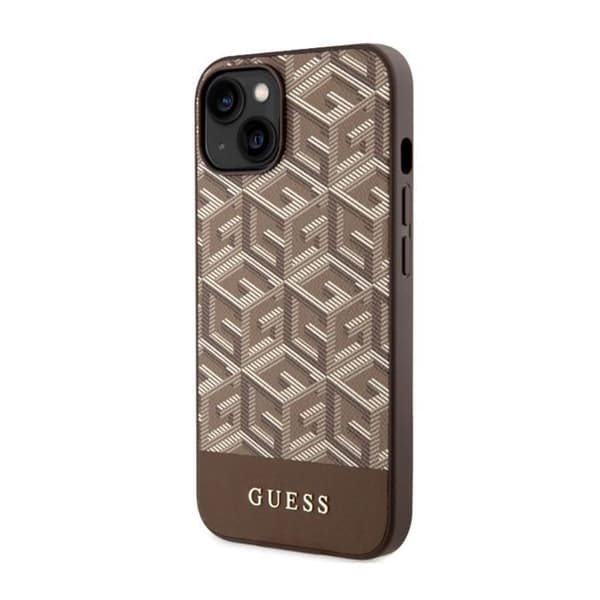 Telefonfodral - telefonbumper Guess GUHMP14MHGCFSEW Hårt fodral för iPhone 14 Plus 6,7'' Brun
