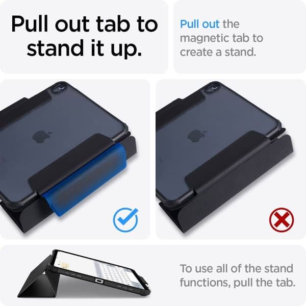 Spigen - ACS03765 - Ultra Hybrid Pro-fodral kompatibelt med iPad Mini 6 2021 8,3 tum 6:e generationen - Mattsvart