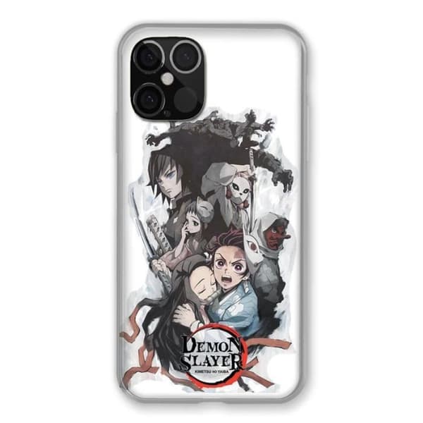 Telefonfodral - COKITEC - Iphone 12 / 12 Pro - Manga Demon Slayer - Mjuk - Vit