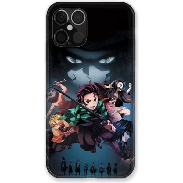 Coque - Syntetisk - Iphone 12 / 12 Pro - Manga Demon Slayer - Svart - Flexibel