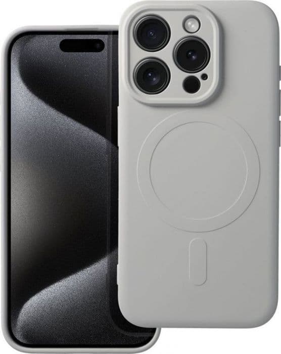 Coque telefon - bumpers telefon Oem SILIKONMAG COVER kompatibel med MagSafe för IPHONE 15 Pro titan