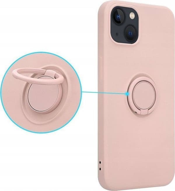 Hölster - fodral - strumpa Oem skal med silikonring för Iphone XR rosa