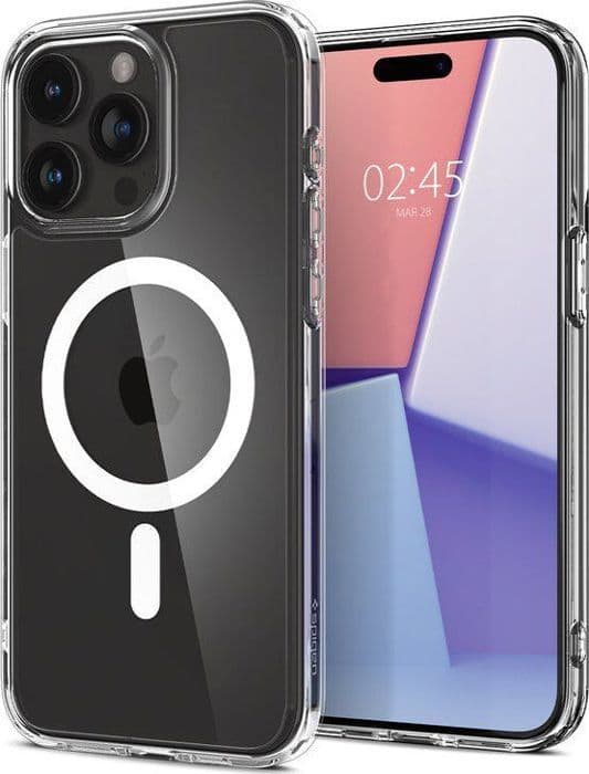 Mobilskal - bumper för telefon Spigen - ACS06475 - Crystal Hybrid MagSafe, vit - iPhone 15 Pro