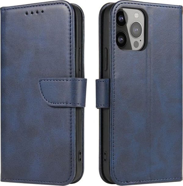 Hurtel Magnet Fodral Skydd för Xiaomi Redmi Note 12 5G / Poco X5 5G Med Flip Plånbok Ställ Blå