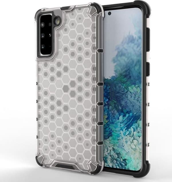 Hurtel Honeycomb-beskydd med gelram för Samsung Galaxy S21+ 5G (S21 Plus 5G) transparent