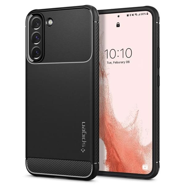 Fodral - SPIGEN - Robust rustning - Svart - Silikon - Tunt skydd