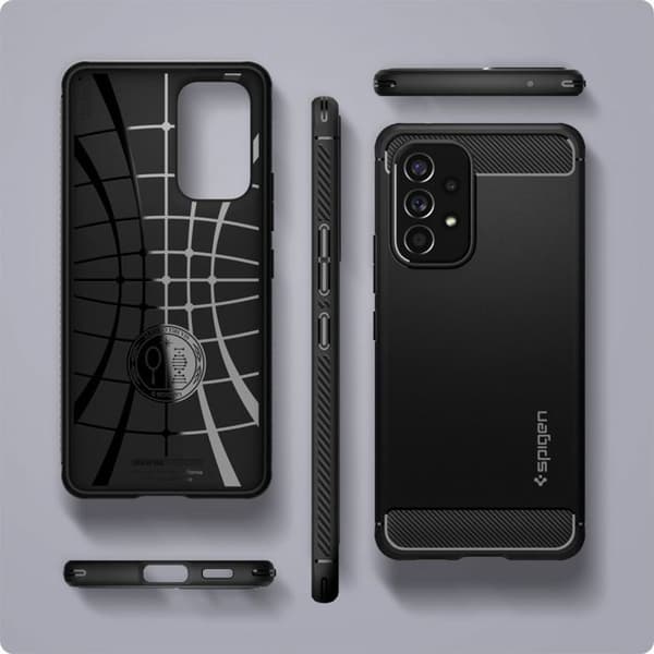 Coque - SPIGEN - Rugged Armor - Silikon - Svart - Mjuk