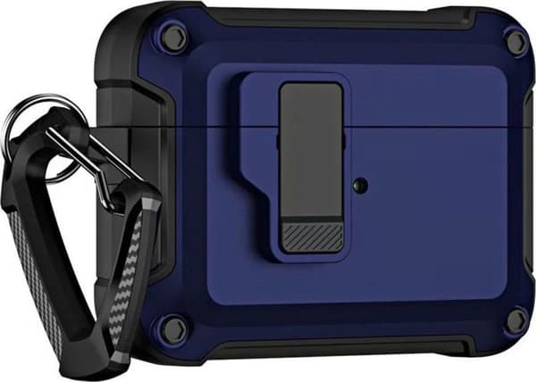 Pochette etui connecte Tech-protect Etui Pro Armor för Airpods med krok - AirPods 4 marinblå