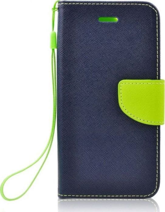 Mobilskal - bumperskal Noname Fancy Book-fodral för SAMSUNG Galaxy J5 2016 marinblå / limegrön