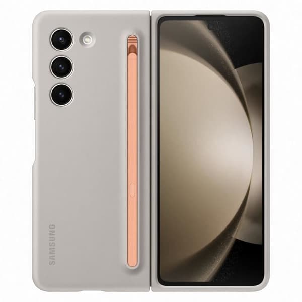SAMSUNG Z Fold5 Fodral med inbyggd S Pen - Kräm