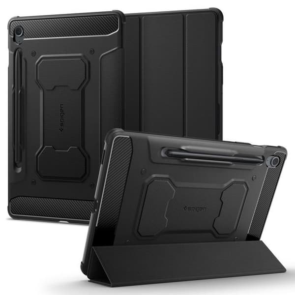 Skyddsfodral för Samsung Galaxy Tab S9 FE - Spigen Rugged Armor Pro - Svart