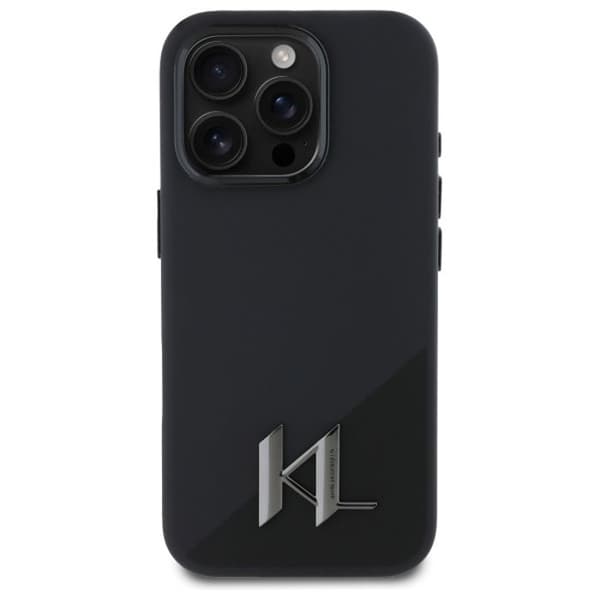 Coque för iPhone 16 Pro - Karl Lagerfeld Silicone MagSafe (KLHMP16LSCMKMPCK) - Initiale Shadow Metal