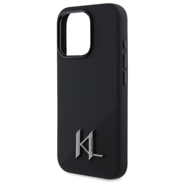 Coque för iPhone 16 Pro - Karl Lagerfeld Silicone MagSafe (KLHMP16LSCMKMPCK) - Initiale Shadow Metal