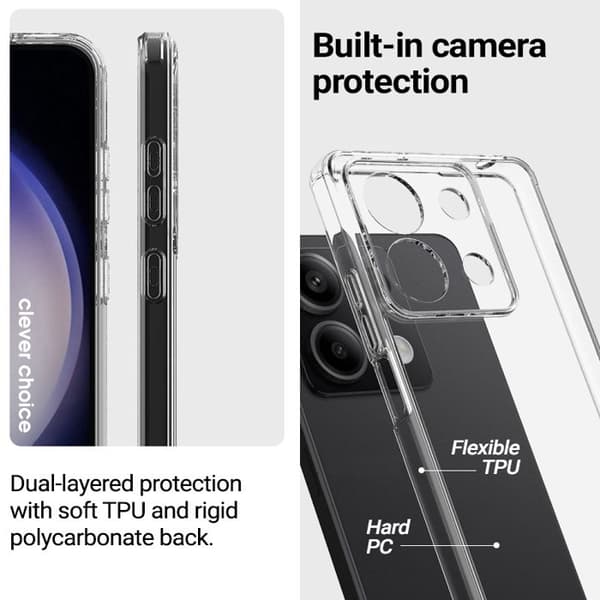 Smartphone-fodral - Crong - Moto G53 - Transparent - Hård akryl - Stötsäker