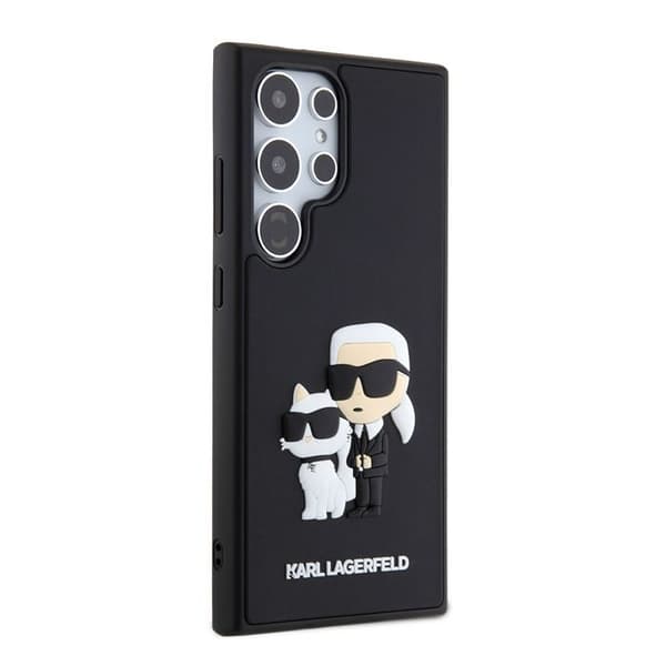 Coque för Samsung Galaxy S24 Ultra - Karl Lagerfeld Design 3D (KLHCHCS24L3DRKCNK) - Gummi Karl&amp;Choupette