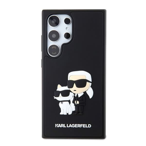 Coque för Samsung Galaxy S24 Ultra - Karl Lagerfeld Design 3D (KLHCHCS24L3DRKCNK) - Gummi Karl&amp;Choupette