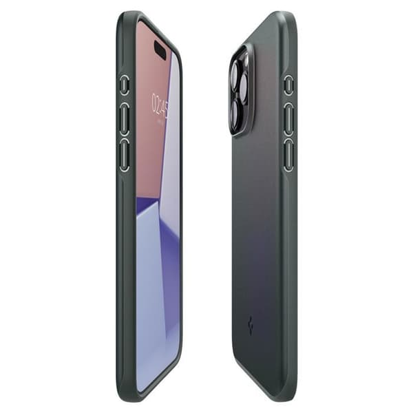 Coque för iPhone 15 Pro Max - Spigen Thin Fit - Abyssgrön